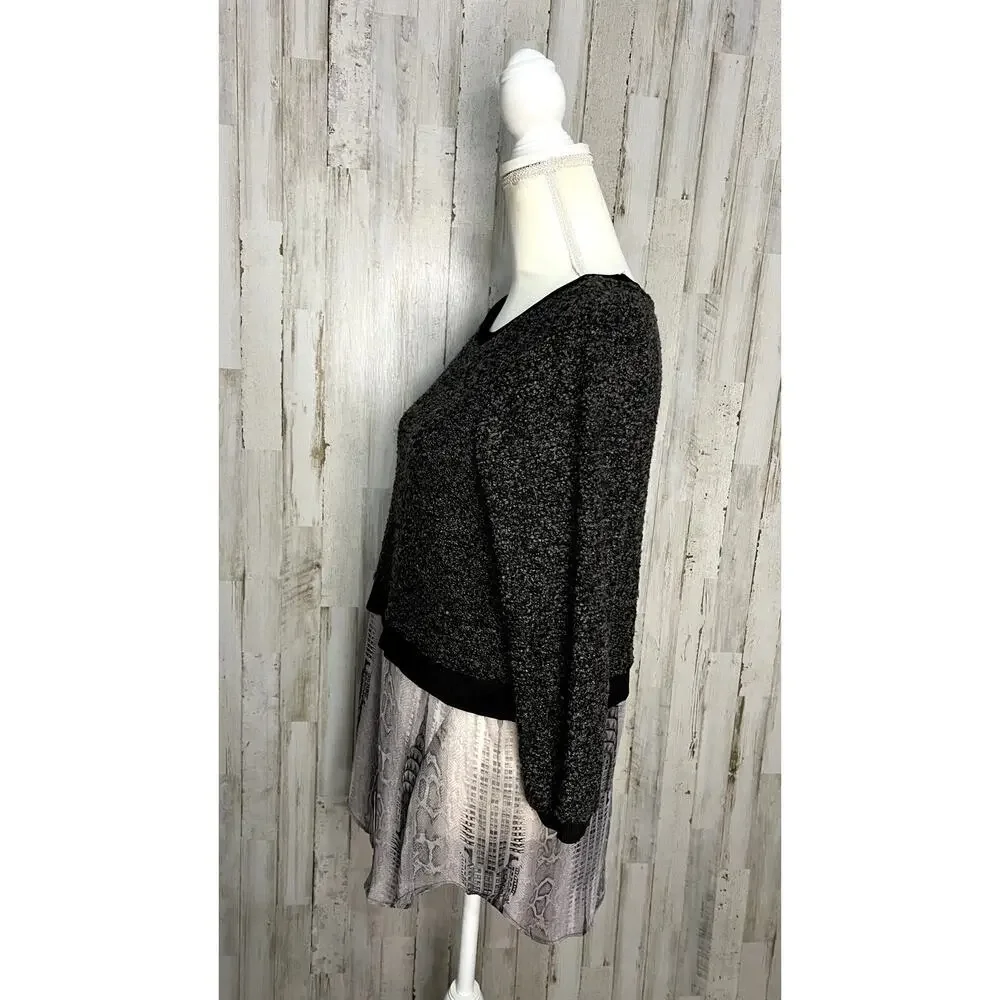 Elie Tahari Women's Black Pullover‎ Sweater Top Size Small Long Sleeve